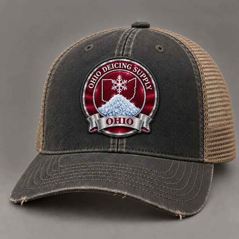 Ohio Deicing Supply trucker hat with state badge