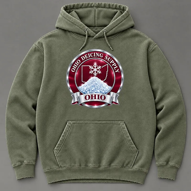 Ohio Deicing Supply hoodie with state badge
