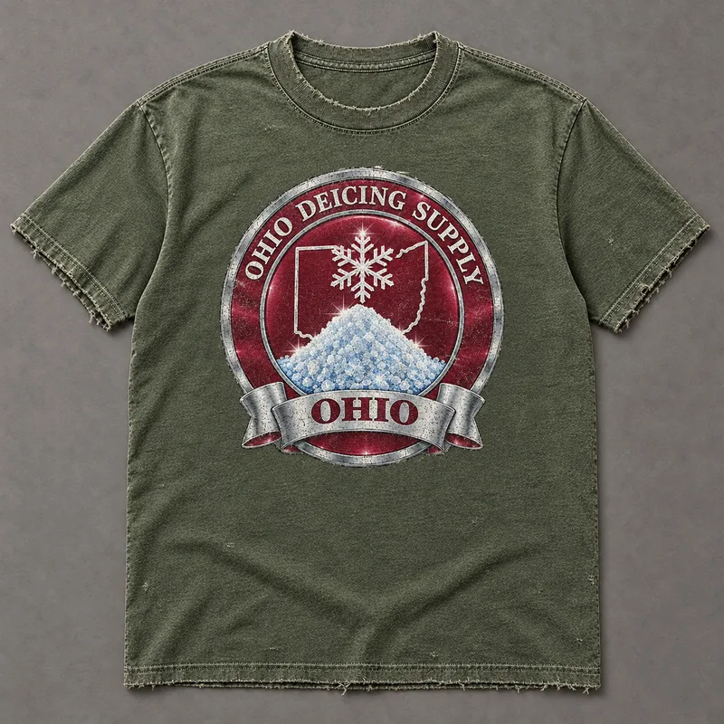 Ohio Deicing Supply tee with state badge